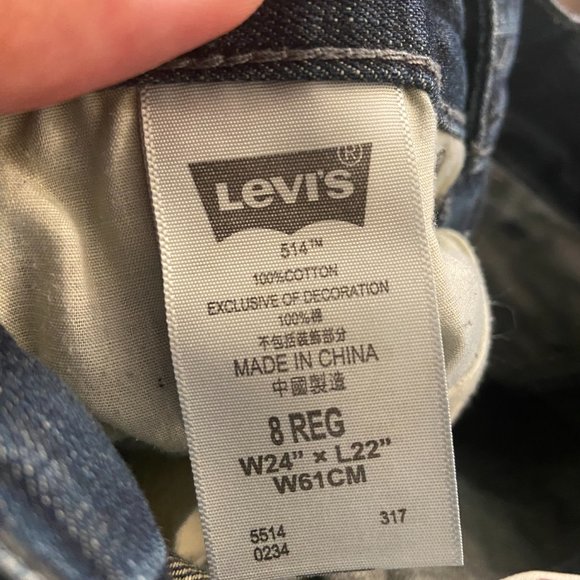 Levi's 514 Straight Leg Jeans - Size 8 Regular - Picture 6 of 7